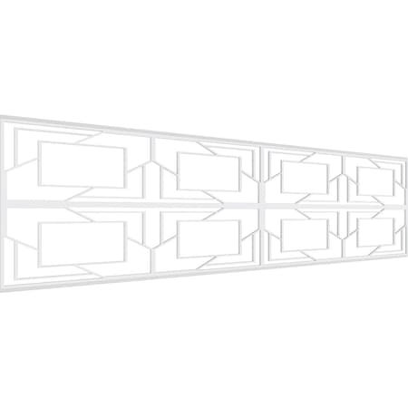 Ekena Millwork Set of Four Panels for 94 1/2"W x 24 1/4"H Monument Fretwork Wainscot Wall Paneling WPKP12X01X47MMT